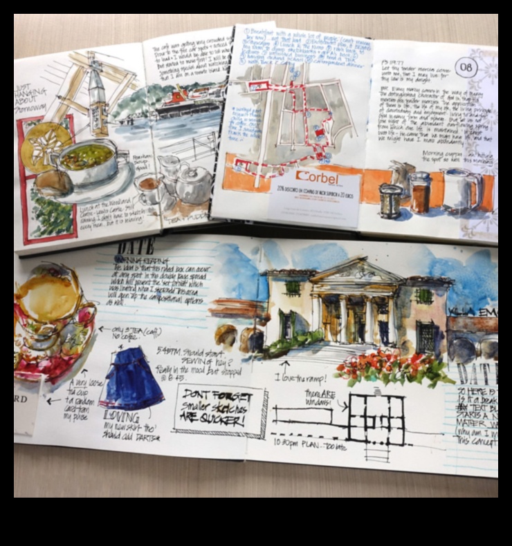 Pilsētas skiču burtnīca: ikdienas ainu dokumentēšana un pilsētas dzīves mainīgās ainavas