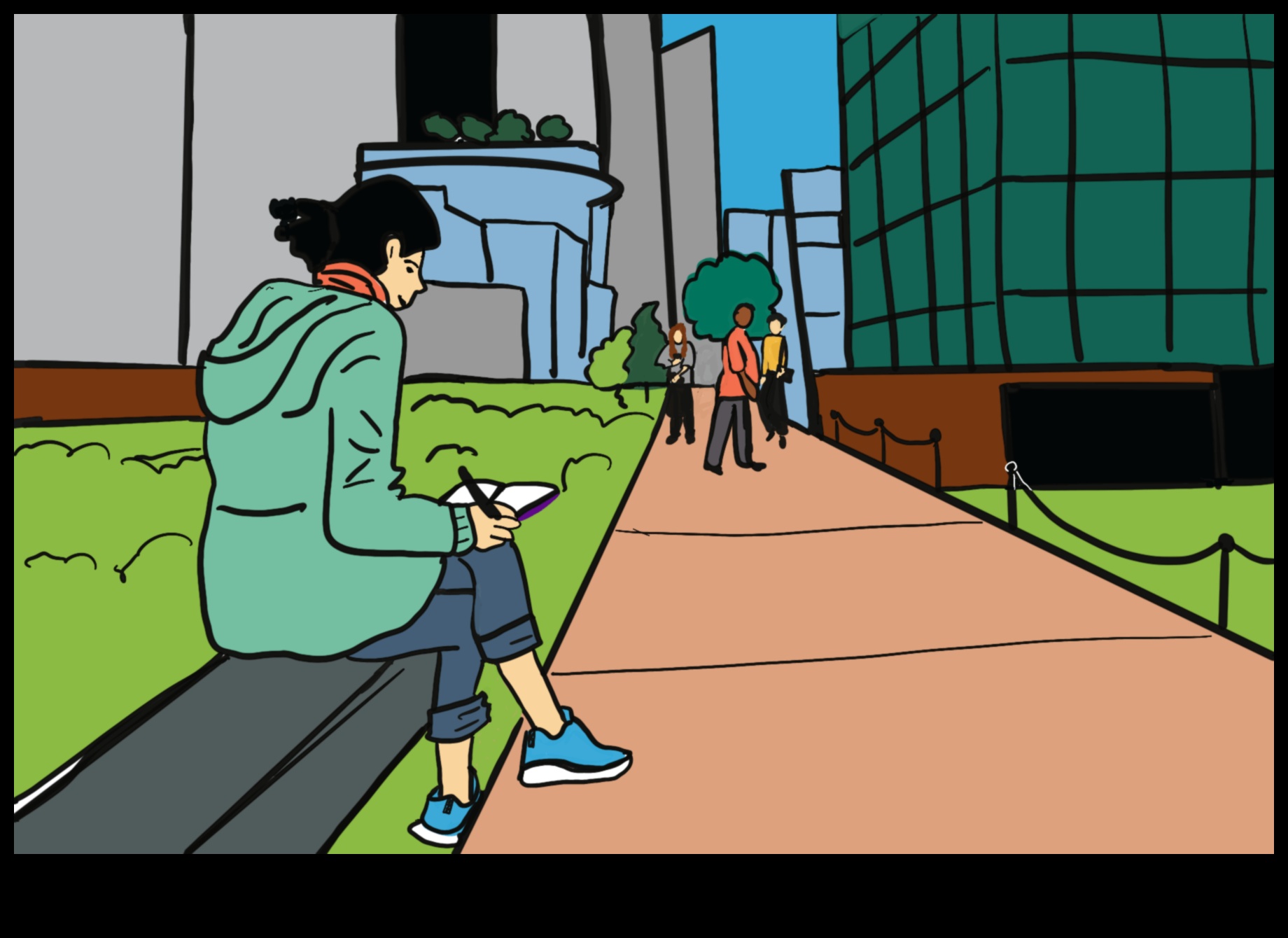 Pilsētas skiču dienasgrāmata: ikdienas pilsētas ainu dokumentēšana