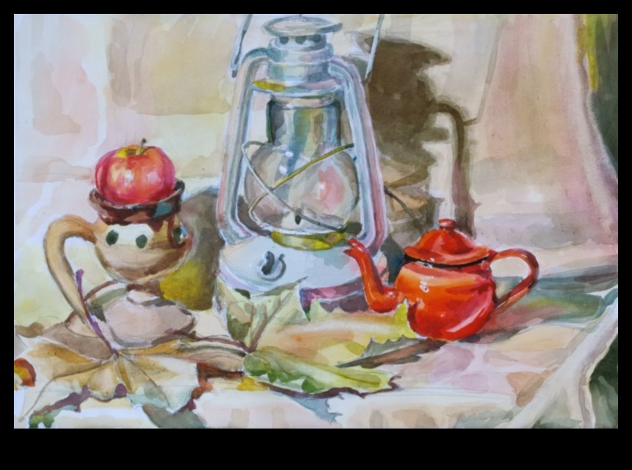 Mierīguma palete: Klusā daba akvareļos