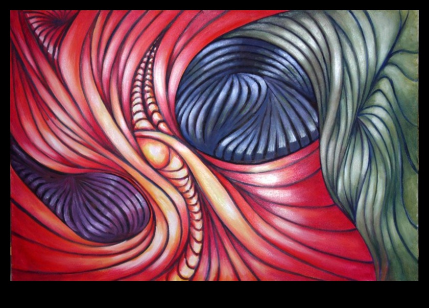 Ritmiskās līnijas, kas rada plūsmu abstraktos zīmējumos 2 Ritmiskās līnijas: plūsmas veidošana abstraktos zīmējumos