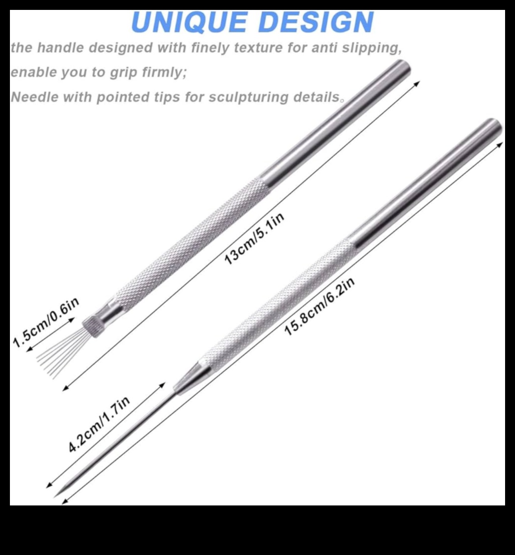 Skulptūras virsmas: konstruēšanas izmēri ar taustes gājieniem