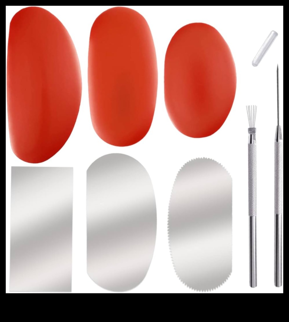 Skulptūras virsmas: konstruēšanas izmēri ar taustes gājieniem