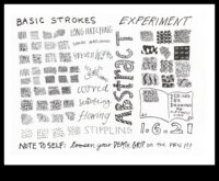 Drosmīgi triepieni Tintes zīmēšanas metode