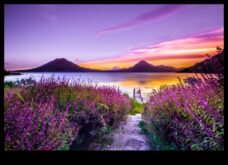 Izteiksmīga ainavu fotoattēls, tverot dabas brīnišķīgā lieta par