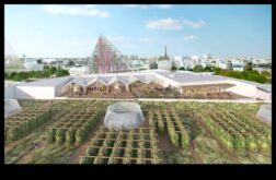 Jumta dārzi Pilsētas lauku ceļš uz priekšu