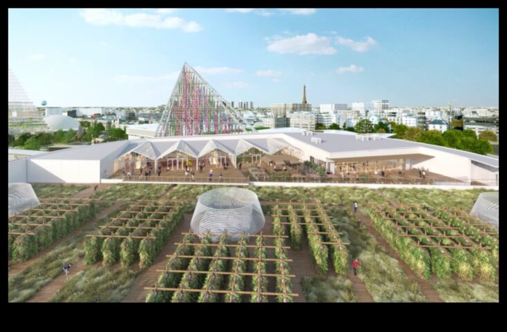 Jumta dārzi Pilsētas lauku ceļš uz priekšu