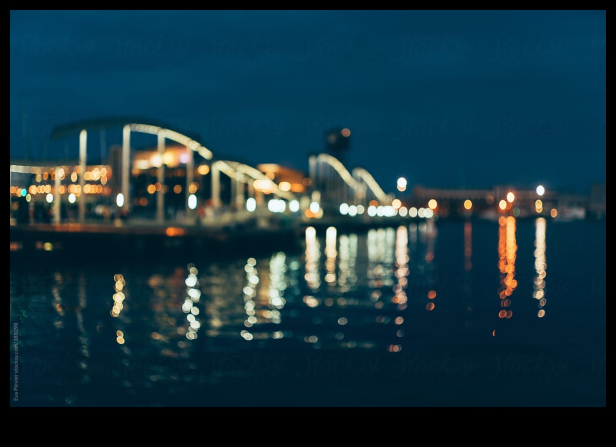 Nakts pārdomas: pilsētas gaismas pilsētas ūdeņos