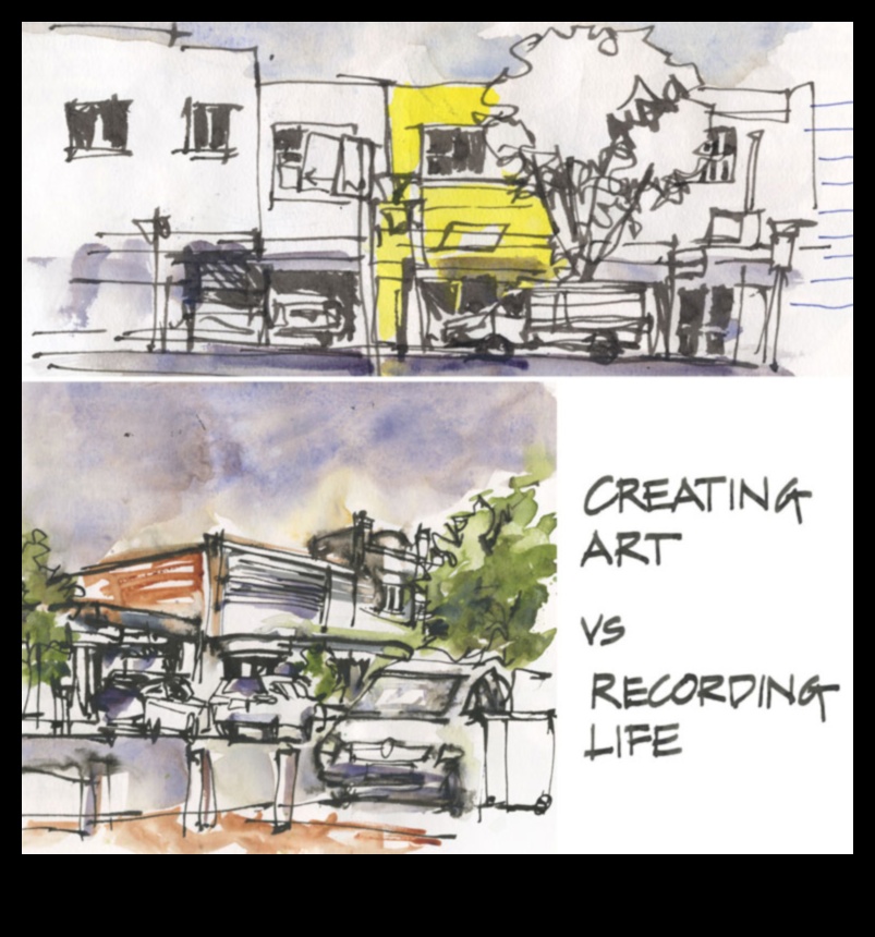 Pilsētas skiču burtnīca: Pilsētas ainu iespaidu ierakstīšana