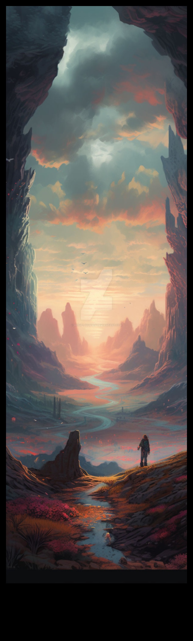 Enchanting Escapes: Navigācija sirreālās ainavās zīmējumos