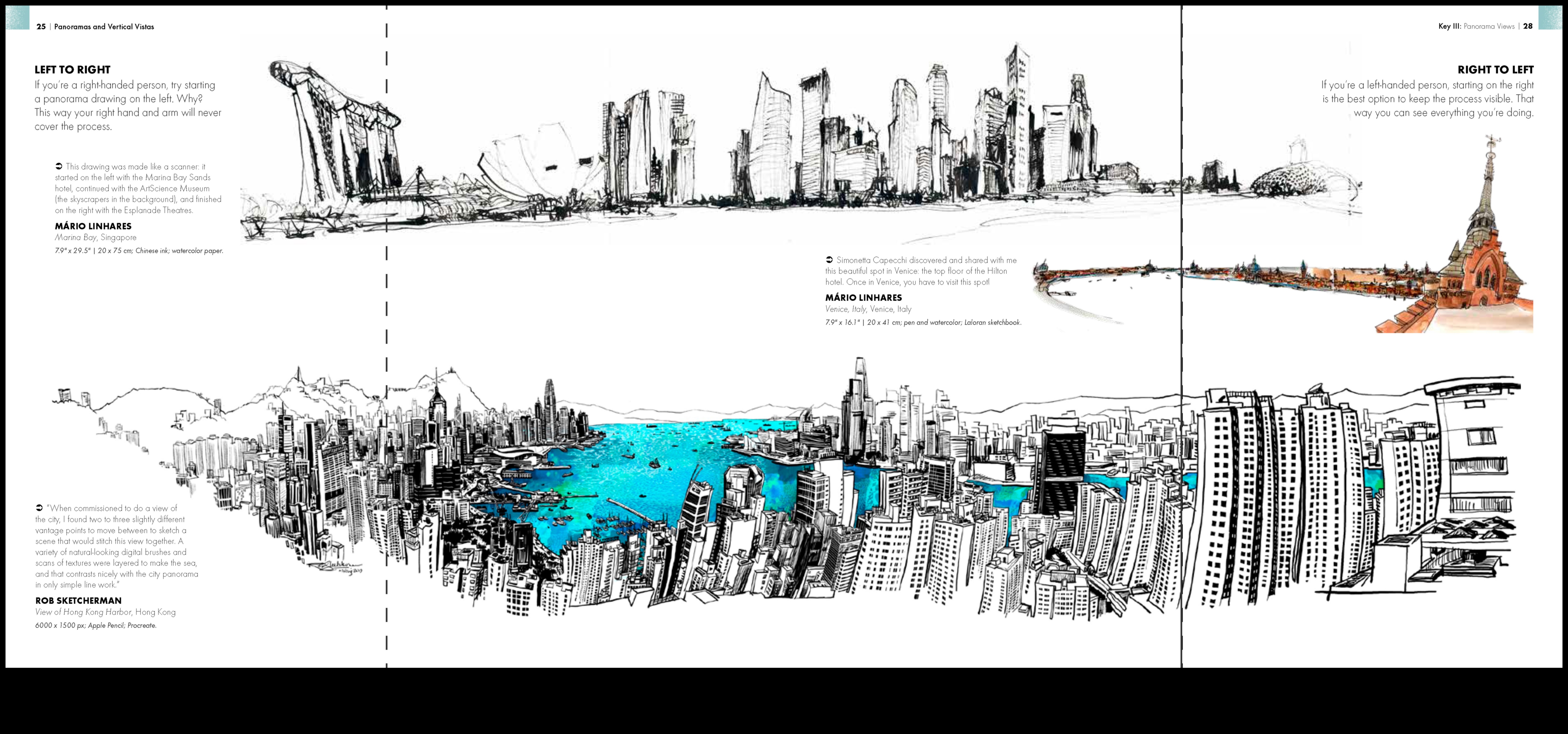 Zīmulis un panorāma: tveriet plašus skatus un plašās pilsētas perspektīvas